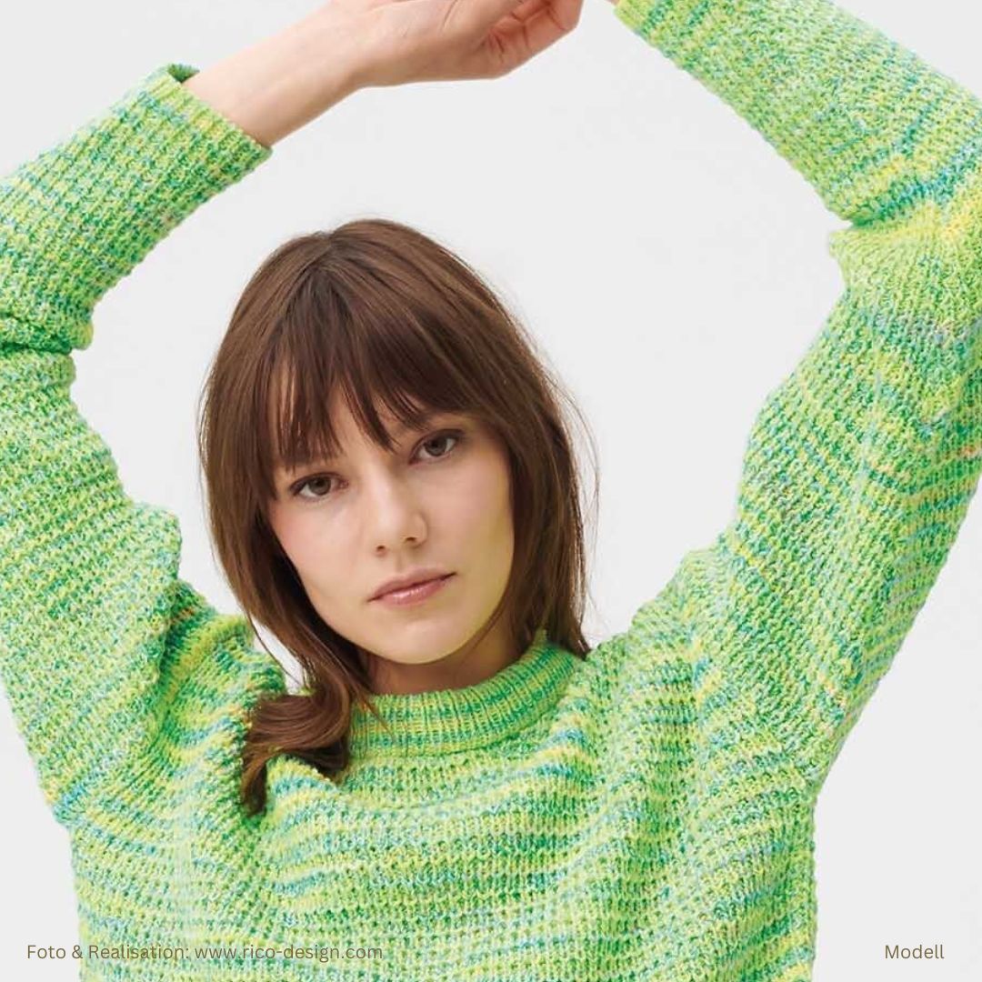 Summer Sprinkles Muster Pulli mit Strukturmuster in neon-grün