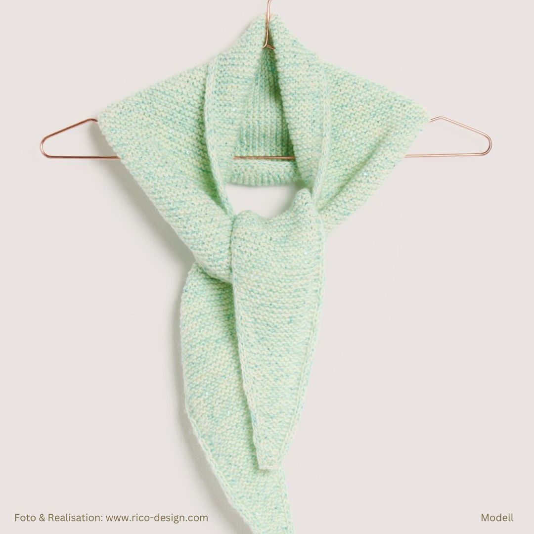 Creative Make it Blümchen Pailletten-Beilaufgarn 25g 375m 100% Lyocell Mustger Dreiecksschal stricken