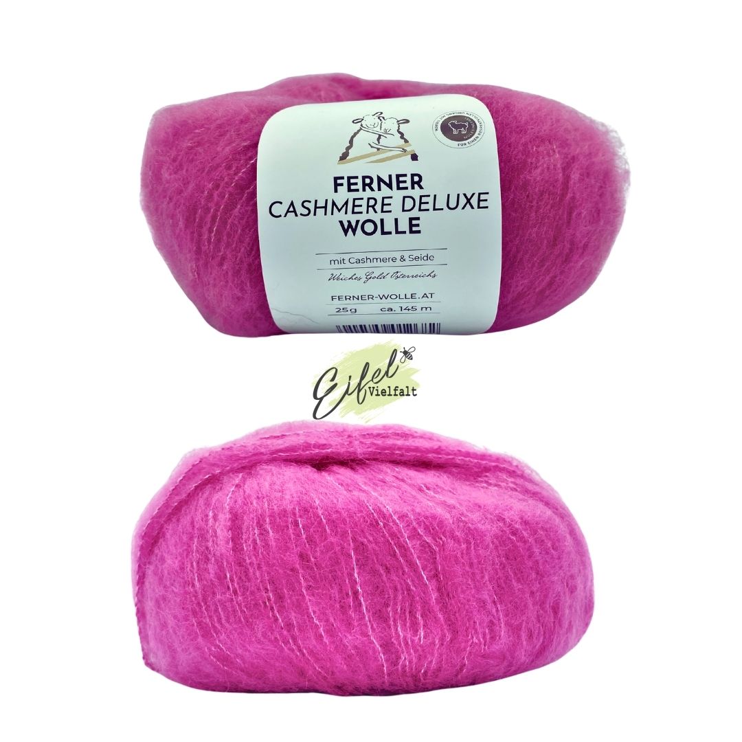 Cashmere Deluxe 25g Kaschmirwolle mit Schurwolle und Seide Farbe 3204 pink