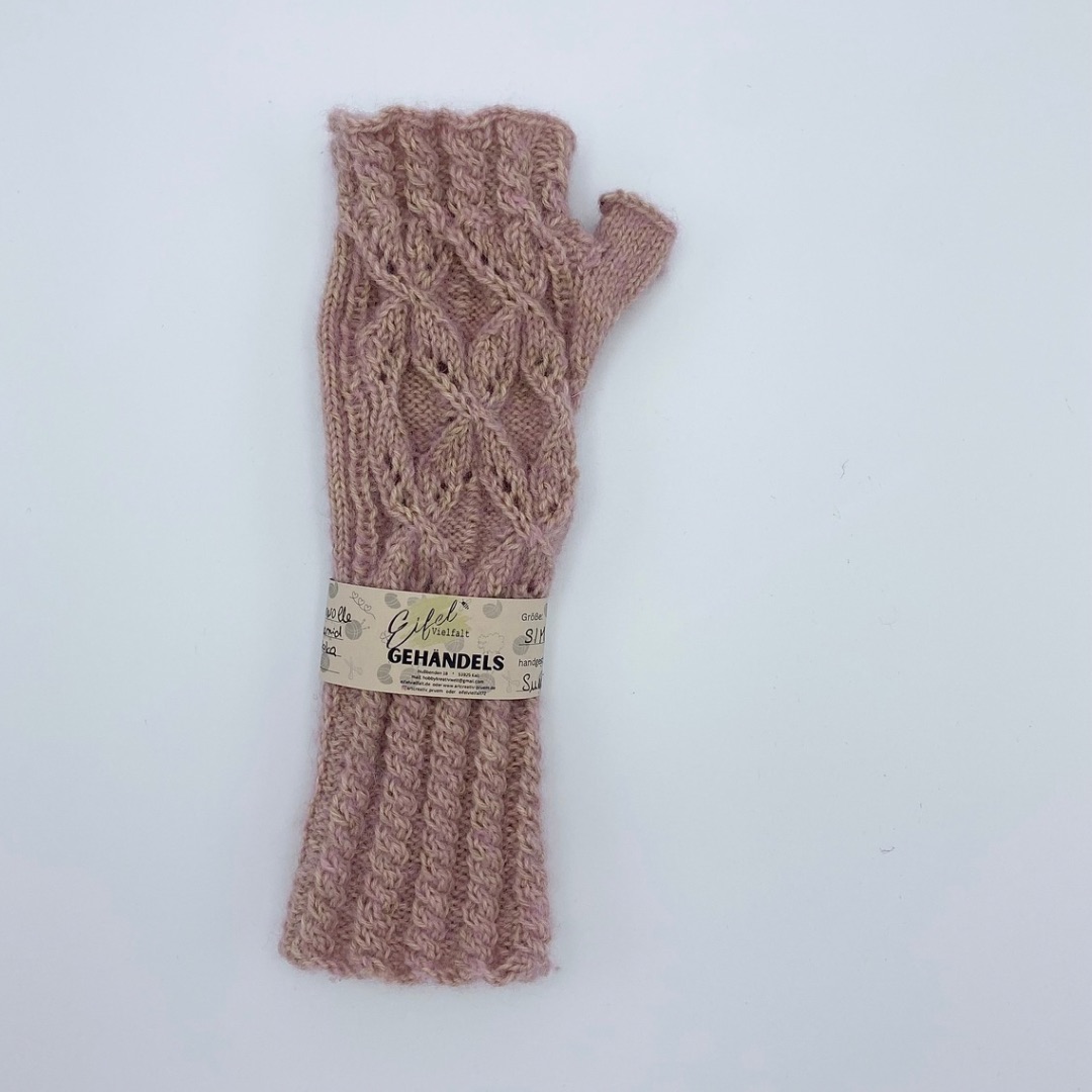 Armstulpen Handstulpen rosa Banderole Gr. S/M