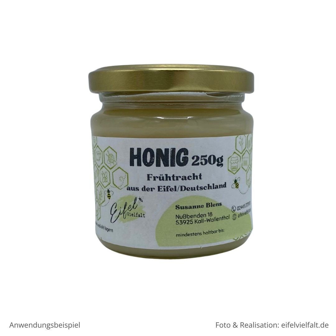 Bienenhonig Frühtracht im 250g Glas als Einzelglas von Eifelvielfalt - Honig aus der Eifel 