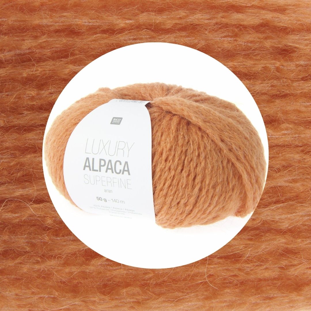 Luxury Alpaca superfine 50g 140m Farbe Nr. 036 terracotta Strickwolle Häkelwolle