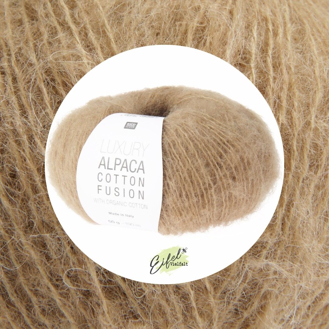 Luxury Alpaca Cotton Fusion Alpakawolle Baumwolle 50g Farbe 010 camel