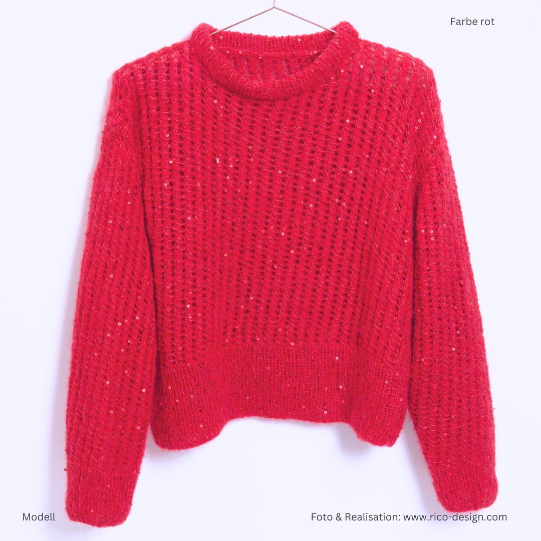Luxury Alpaca Cotton Fusion Alpakawolle Baumwolle Musterstrick in rot