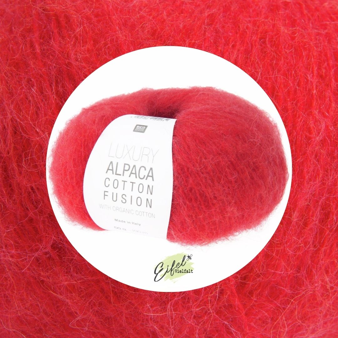Luxury Alpaca Cotton Fusion Alpakawolle Baumwolle 50g Farbe 011 rot