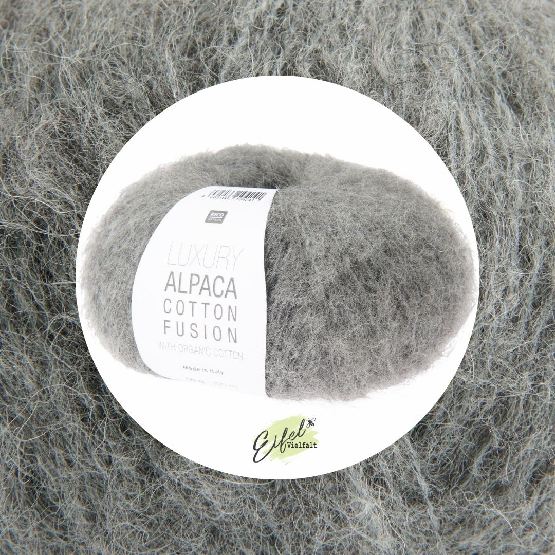 Luxury Alpaca Cotton Fusion Alpakawolle Baumwolle 50g  Farbe 012 grau