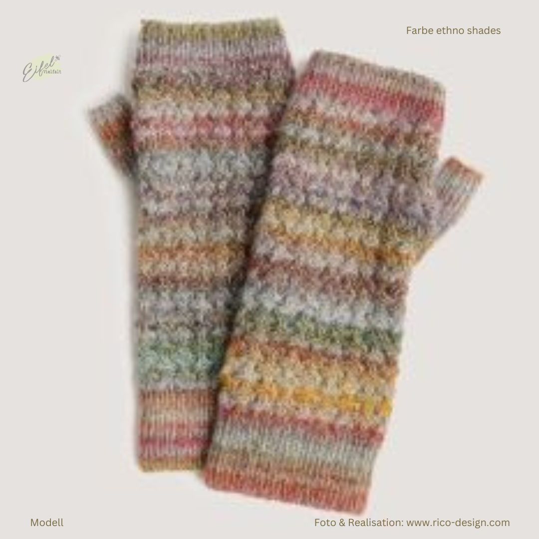 Fashion Wool Alpaca Landscape 25g 170m Häkel- und Strickwolle Musterstrick Armstulpen in Fre ethno shades
