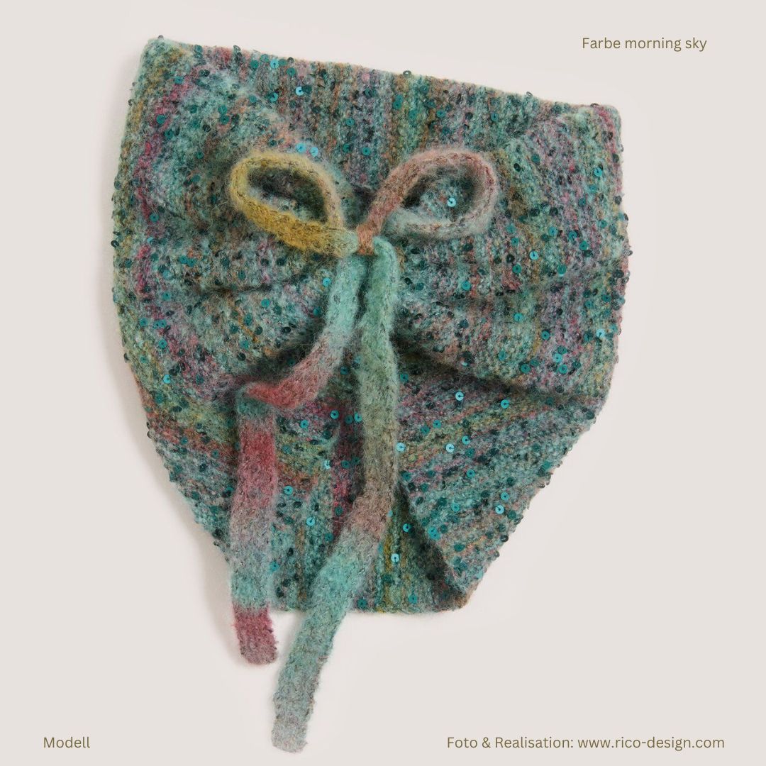 Fashion Wool Alpaca Landscape 25g 170m Häkel- und Strickwolle Musteranstrick Bandana in Farbe morning sky