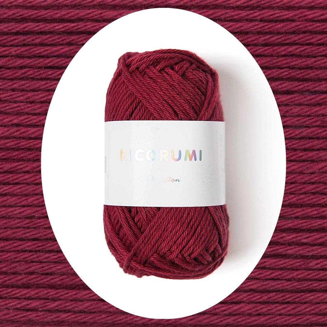 Ricorumi 25g dk Baumwolle bordeaux 030