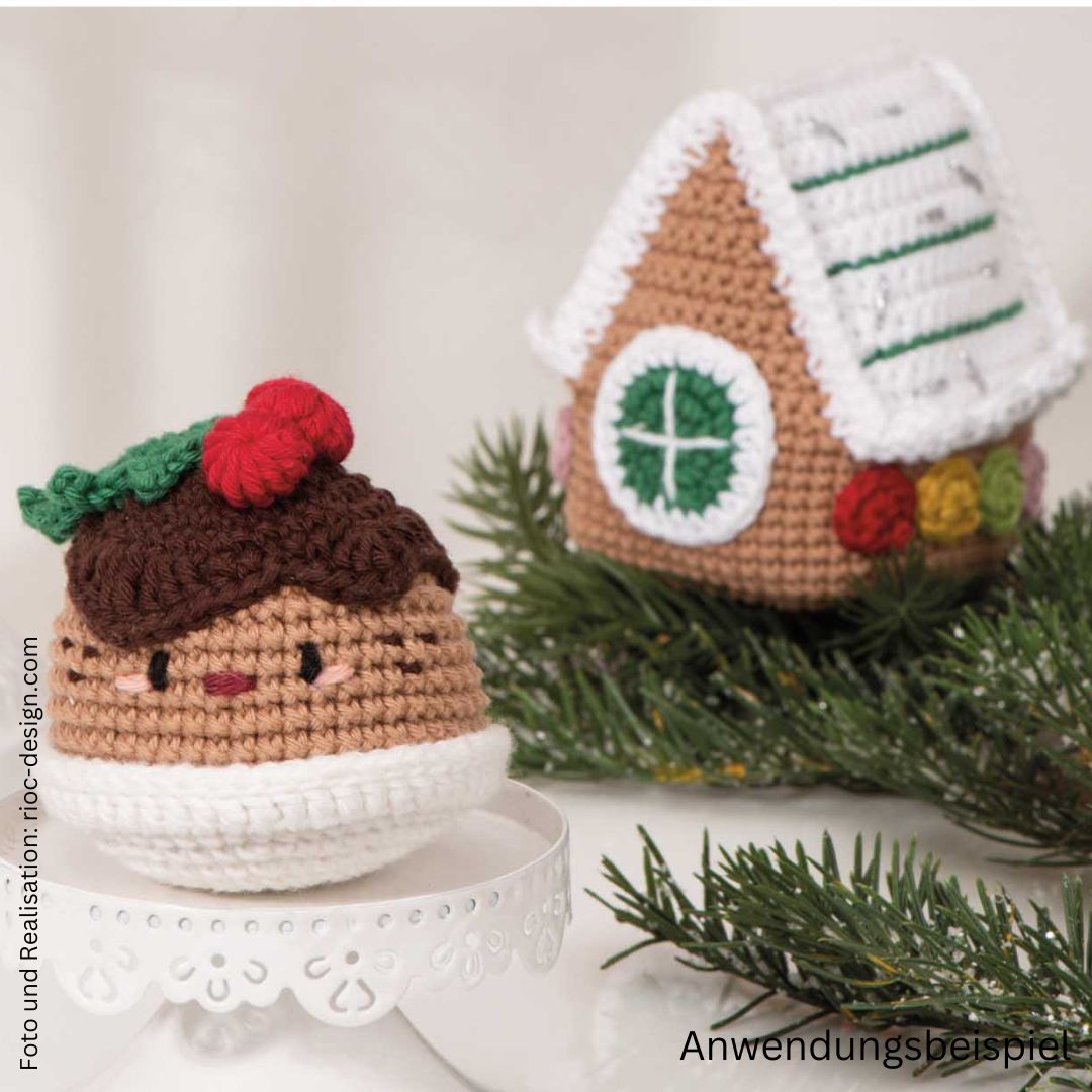 Ricorumi 25g dk Baumwolle Muster Rico Amigurumi Weihnachten Lebkuchenhaus Hexenhaus häkeln