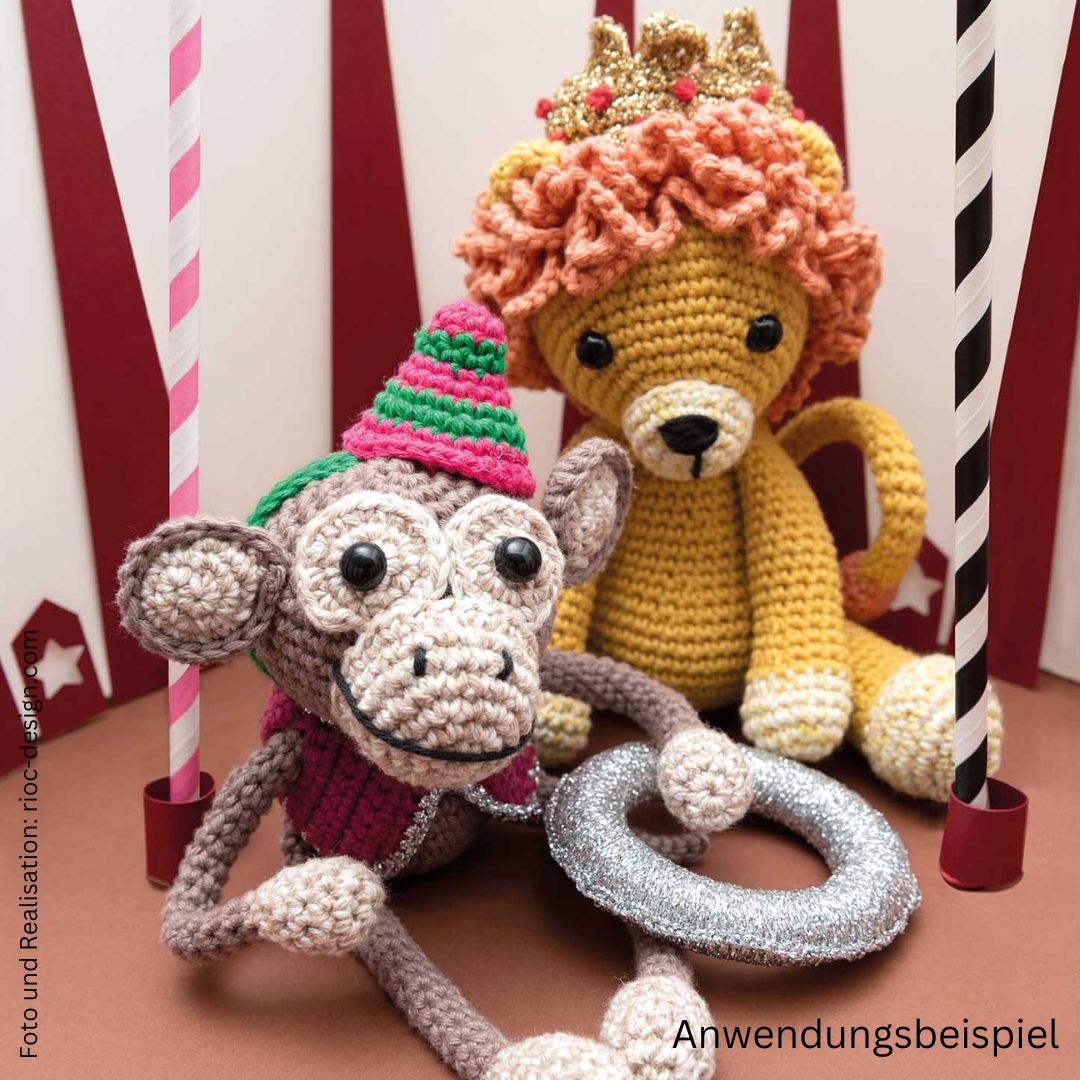 Ricorumi 25g Muster Rico Amigurumi Zirkustier Affenzirkus Tanzbär häkeln