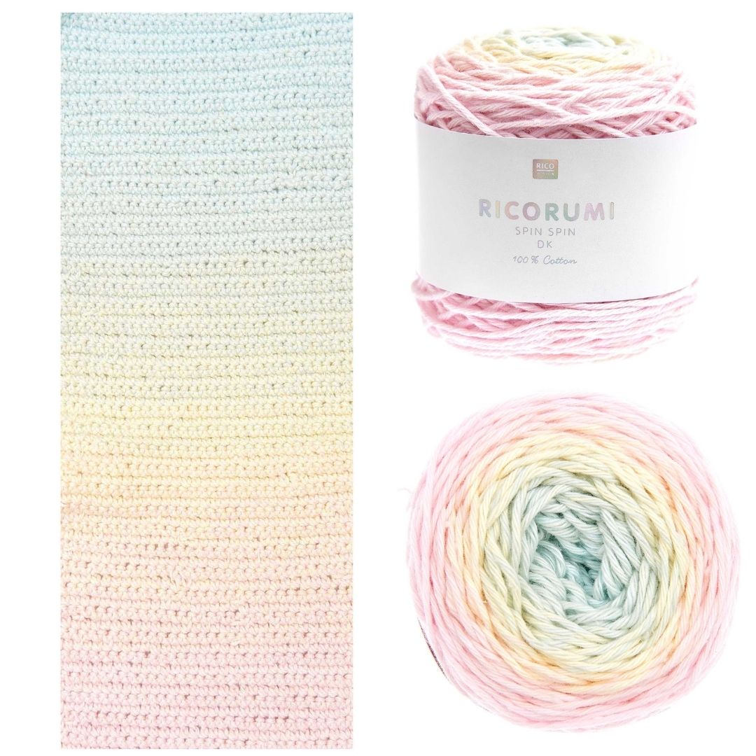 Ricorumi Spin Spin 50g dk Baumwolle pastel rainbow 017